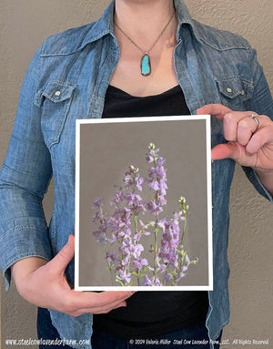 Earl Grey Larkspur (Canvas and Paper Print)