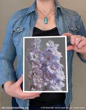 Raider Blue Delphinium (Canvas and Paper Print)